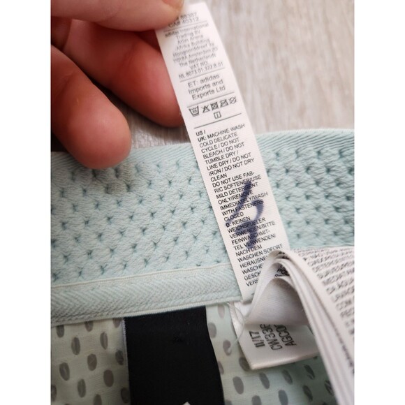 Adidas Lightweight Bomber Jacket Full Zip Collared Mint Green Pockets Sz M GUC - Picture 6 of 11